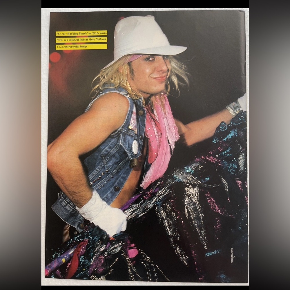Motley Crue Vince Neil pinup